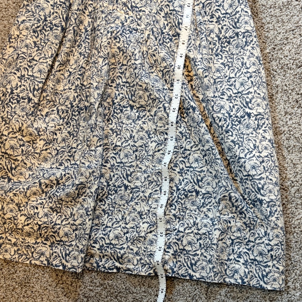 Faherty Blue and White Floral Midi Dress - Picture 6 of 8